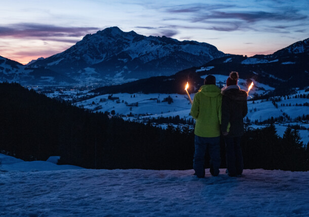     The Blue hour and torchlight hike at Jufenalm 